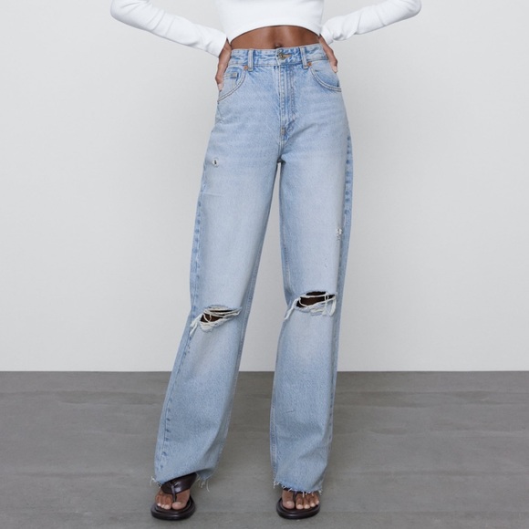 ZARA WIDE LEG JEANS - Picture 10 of 11